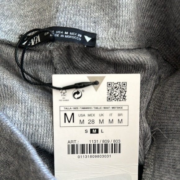 Zara light gray jogger sweatpant - Picture 6 of 7